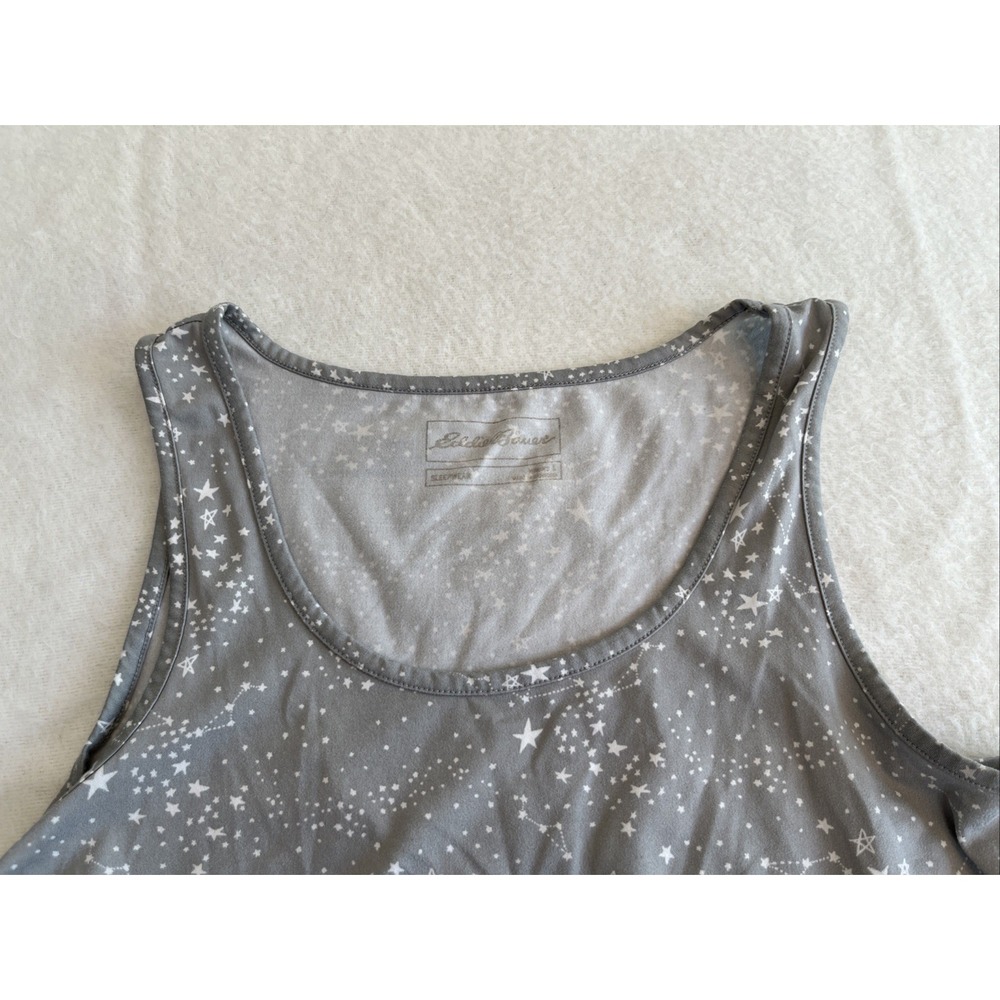 Eddie Bauer Pajama Top Women's Large Gray Star - Picture 5 of 11